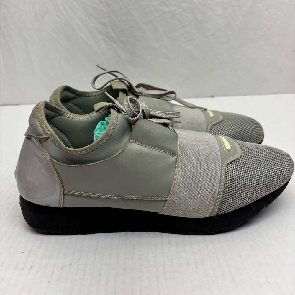 Balenciaga Men's Light Grey Casual Lace-Up Sneakers, size 43 EU, box 23 - Picture 2 of 9